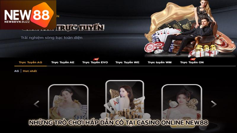 Những trò chơi hấp dẫn có tại casino online New88